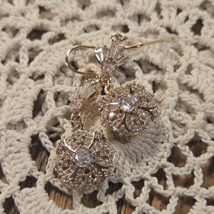 Elegant Gold and Silver Earrings